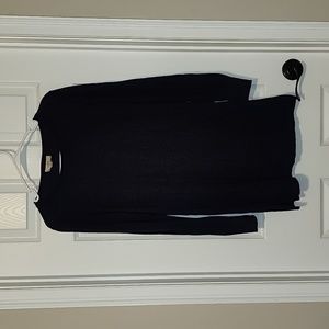 Loft Outlet, Navy, Extra Long Long Sleeve Lightweight Sweater, Size Small